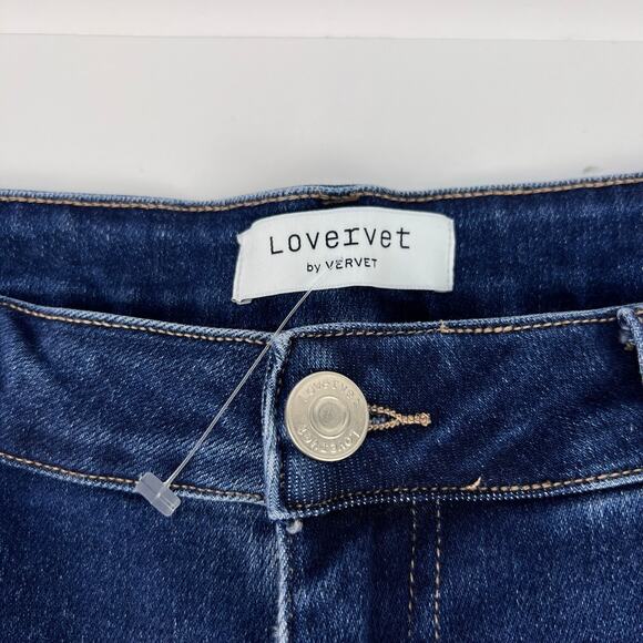 Lovervet By Vervet MID RISE RAW STEP HEM CROP FLARE Women's Jeans LV1147-P 18W - Picture 8 of 14